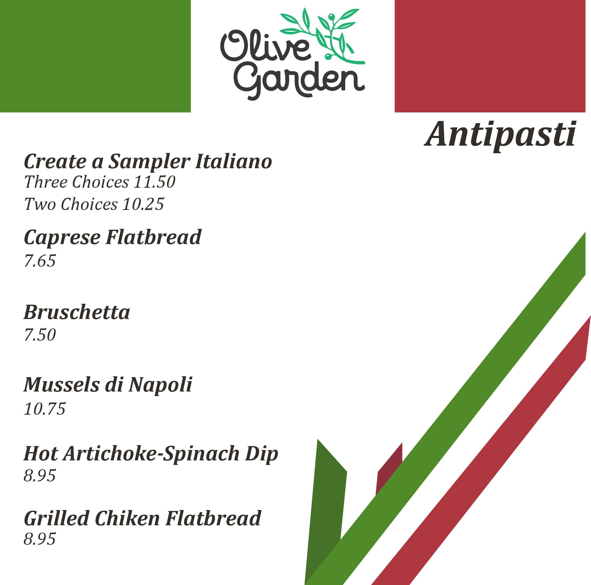 Full Menu For Olive Garden Slubne Suknie Info