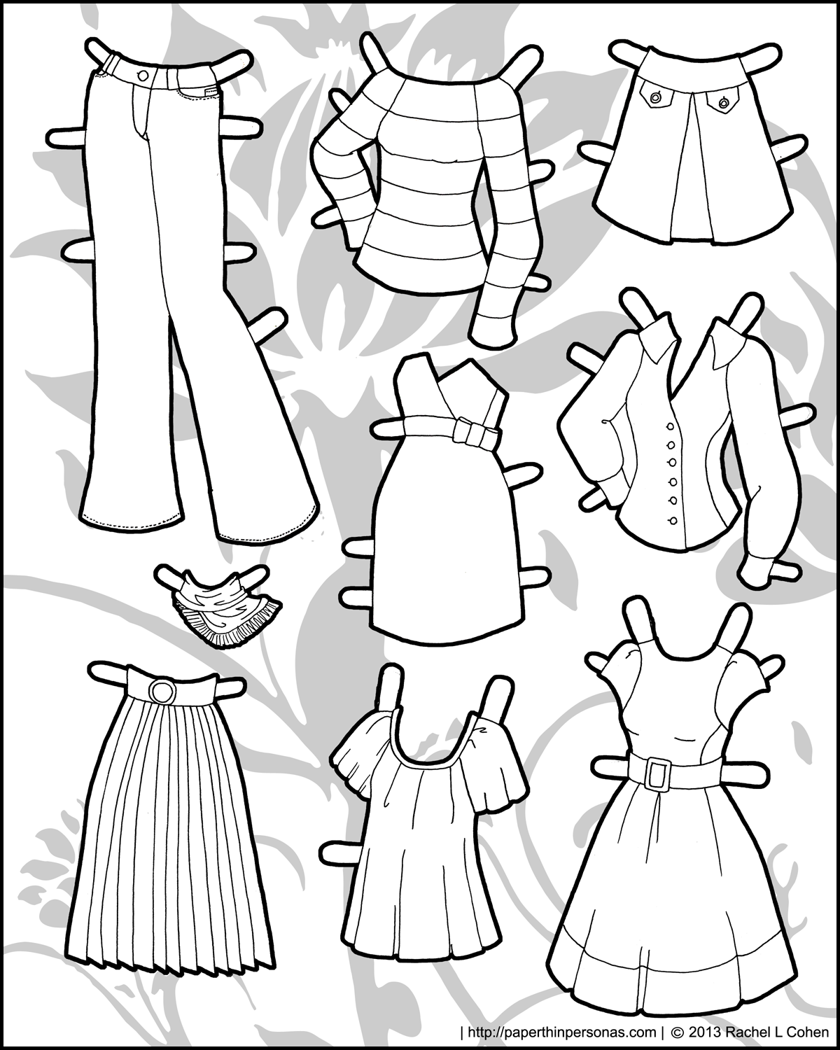 printable doll clothes