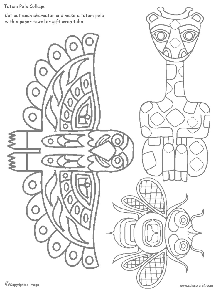 6 Best Images of Totem Pole Symbols Printables Totem Poles Printable