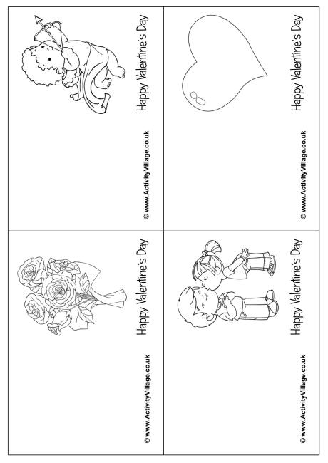 valentine day card coloring pages - photo #26