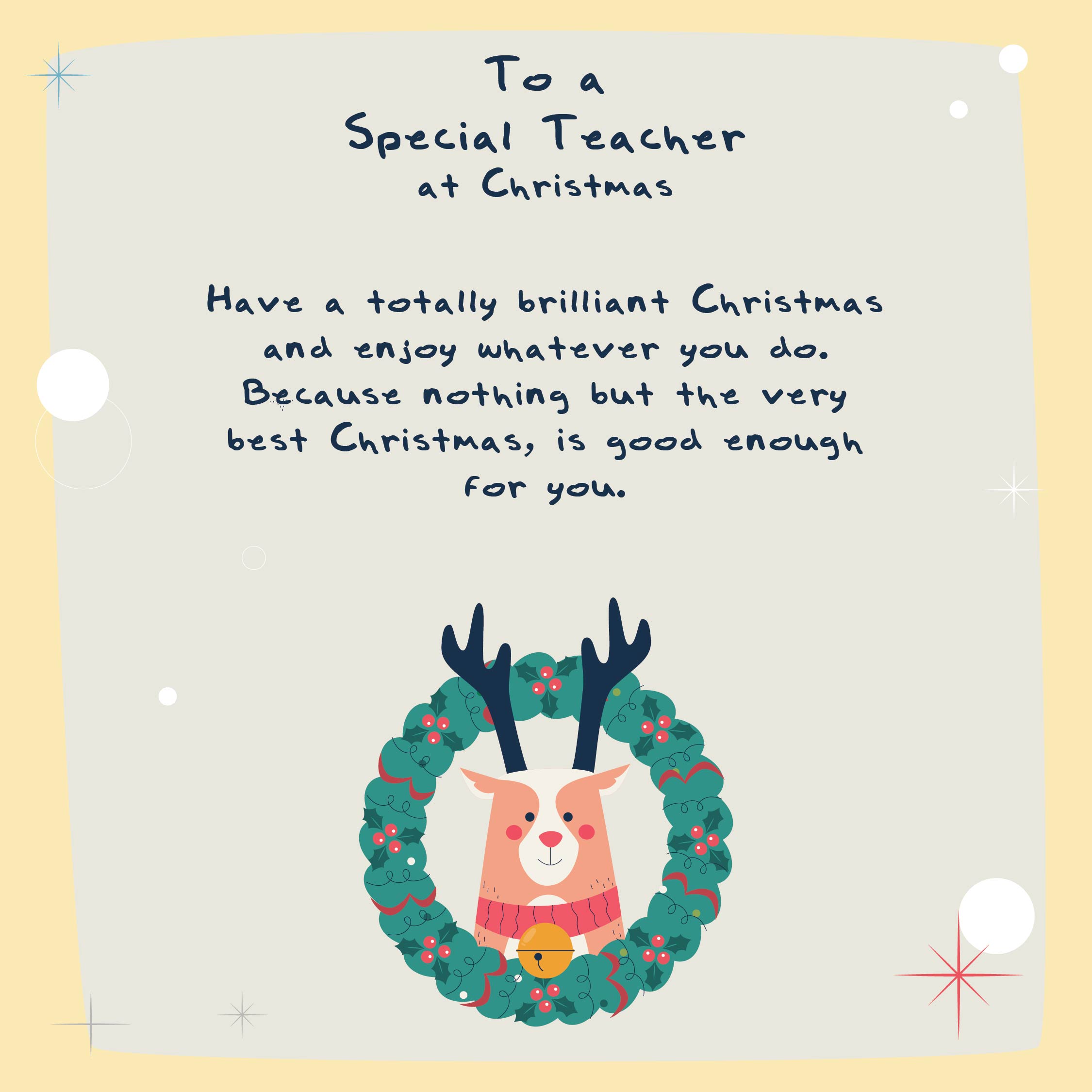 9 Best Images of Printable Teacher Christmas Cards Free Teacher