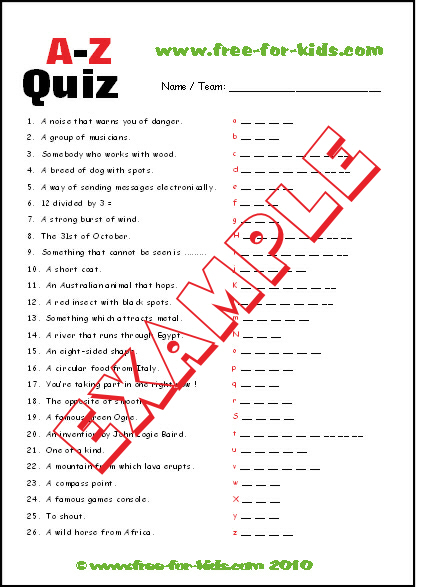6 Best Images of 10 Printable Easy Trivia Questions - Printable Trivia Questions and Answers ...
