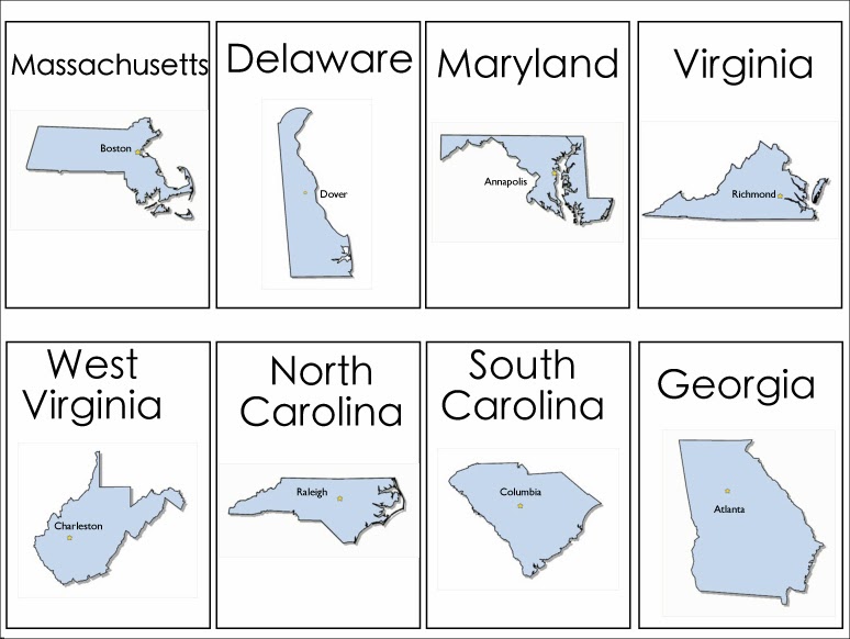50 States And Capitals Flashcards
