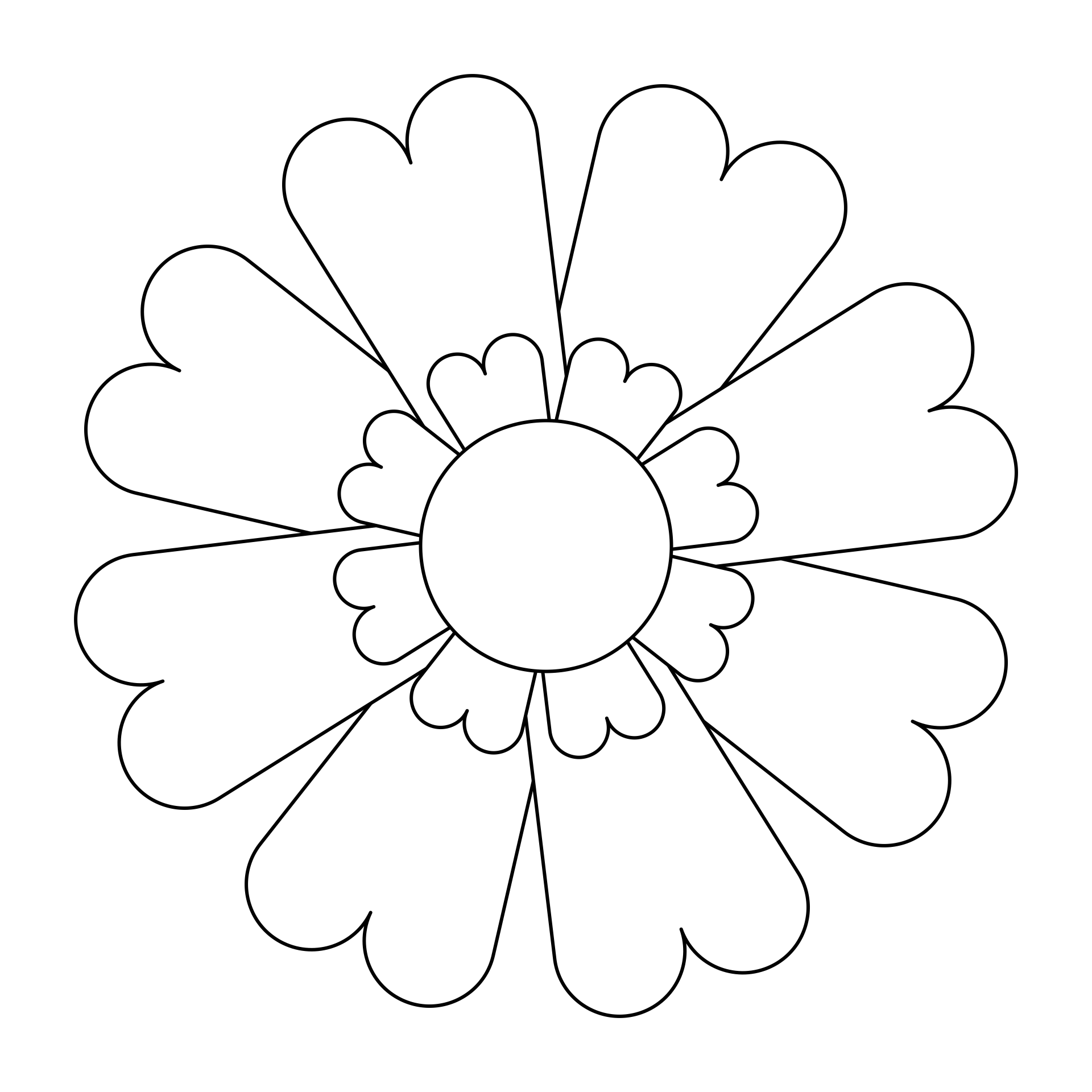 Printable Large Flower Template