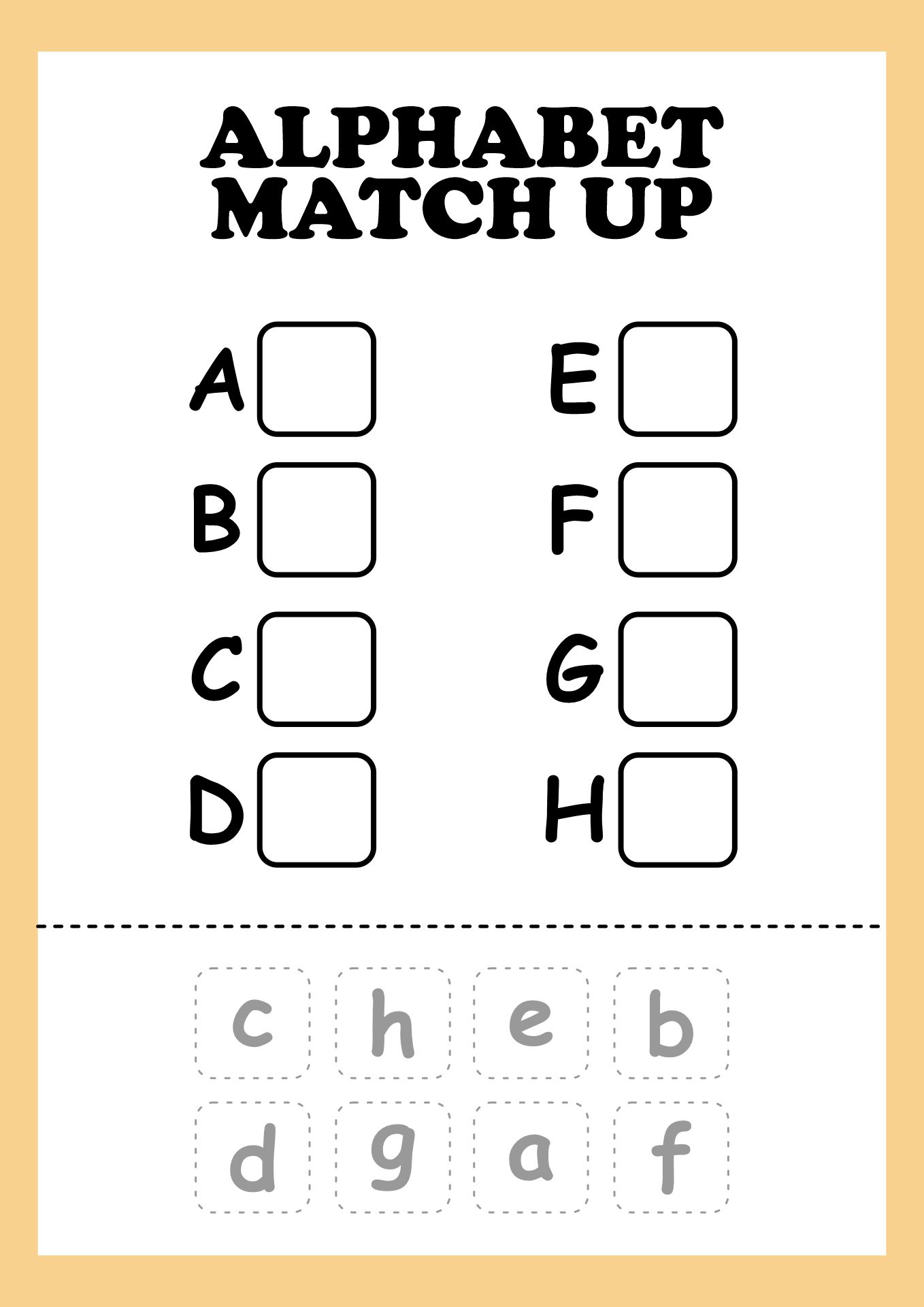 Letter Match Worksheet