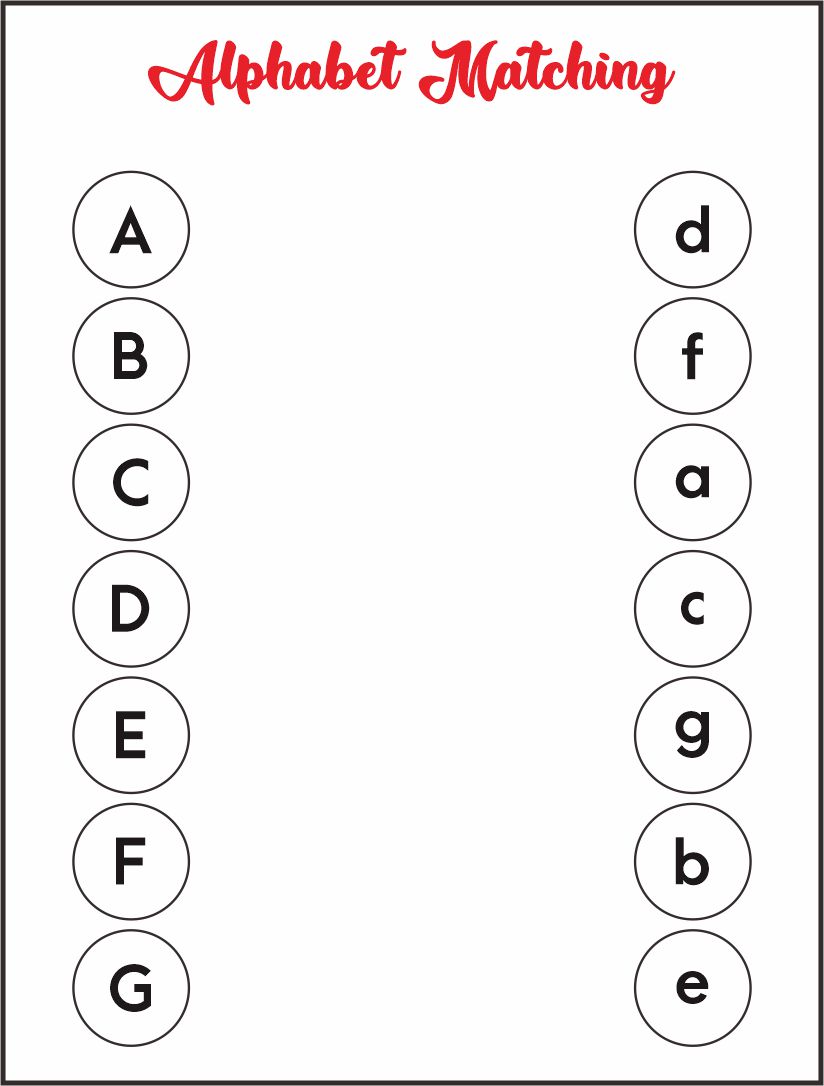 7 Best Images of Alphabet Matching Printable Worksheets Alphabet