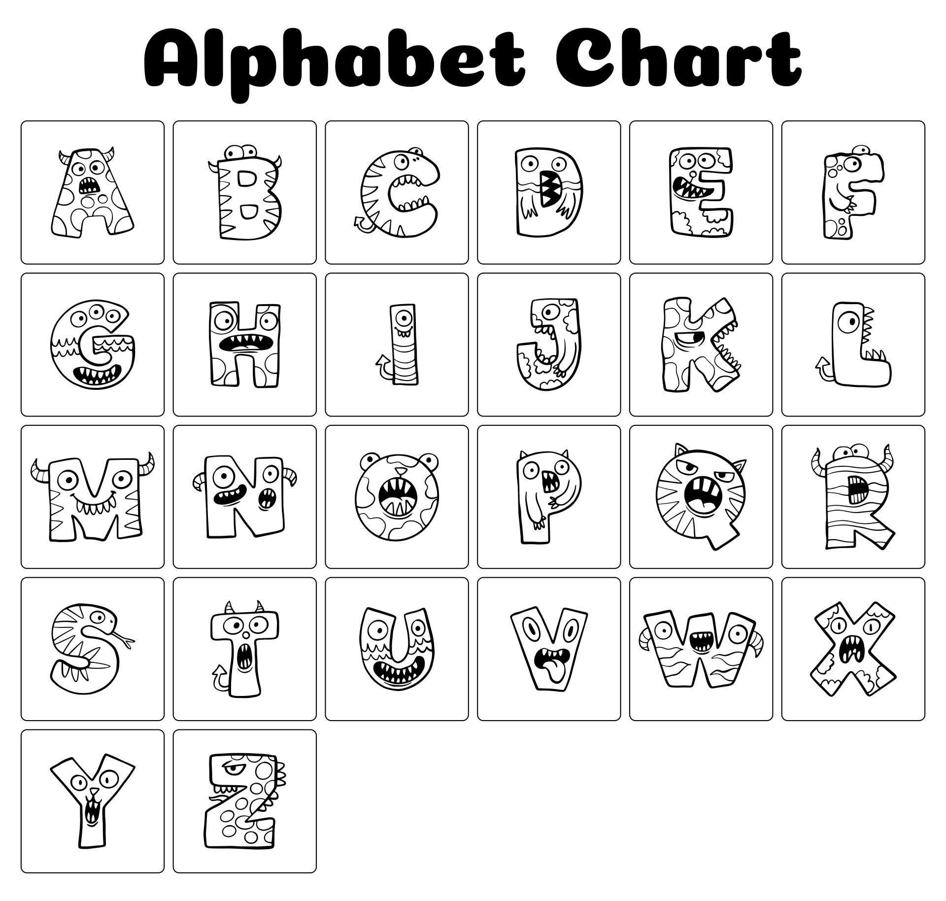 4 Best Images Of Chart Full Page Alphabet ABC Printable Preschool 