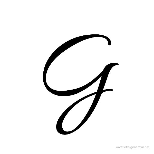 6 Best Images of Printable Cursive Letter G - Free Printable Stencil