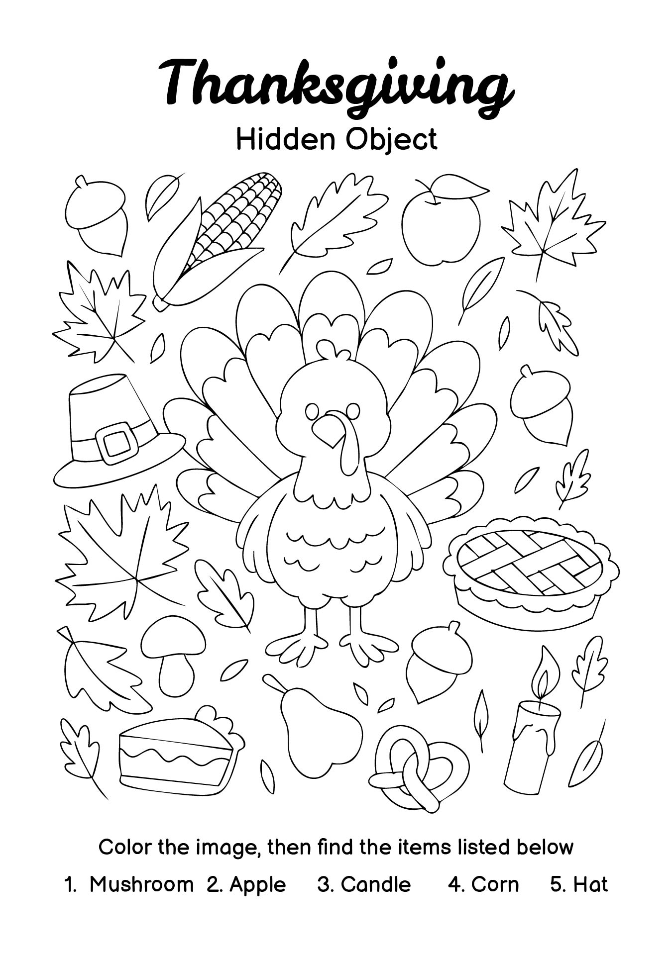 Thanksgiving Hidden Picture Printable Printable World Holiday