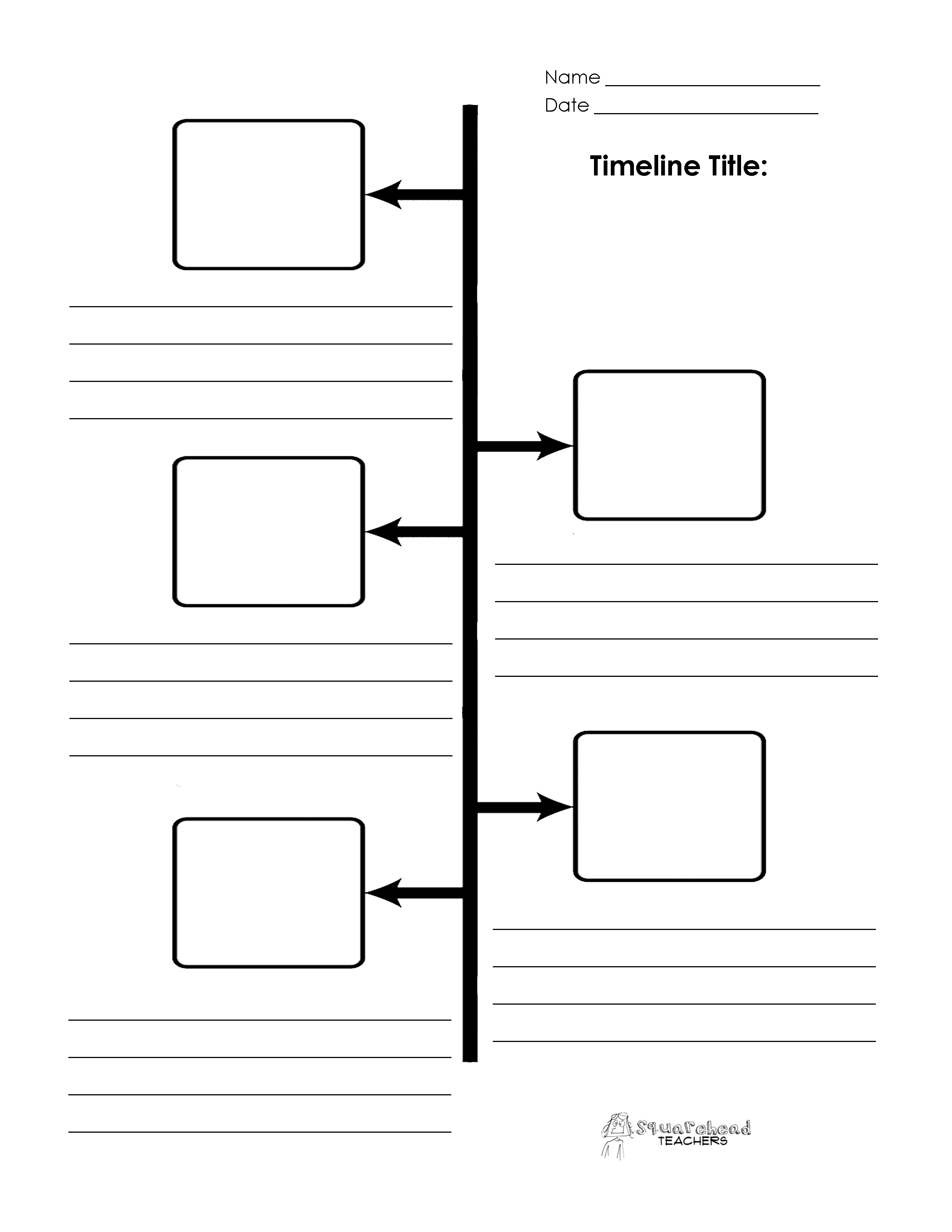 8 Best Images Of Printable Blank Timelines For Students Free