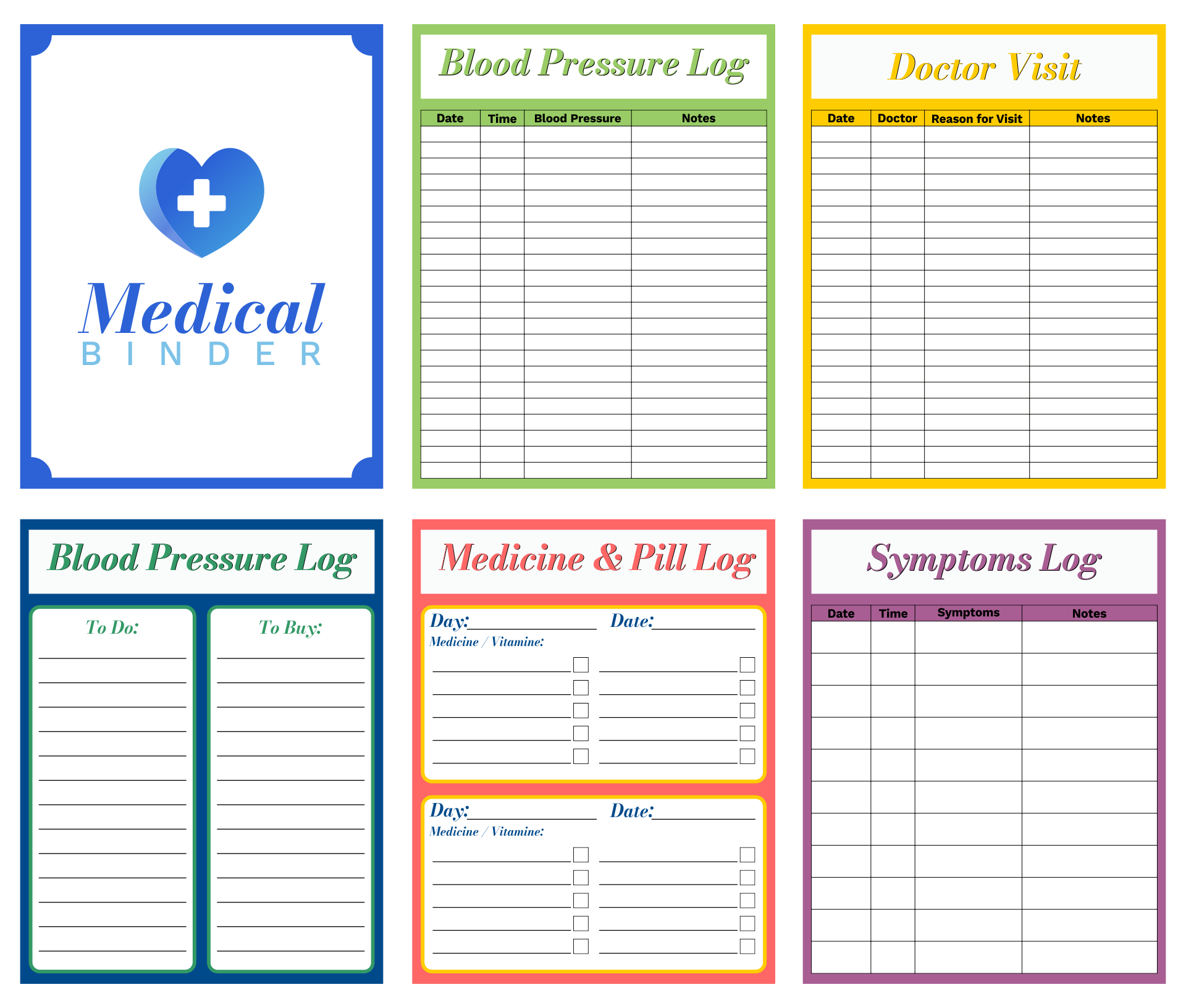 5 Best Images of Free Printable Medical Binder Forms Free Printable