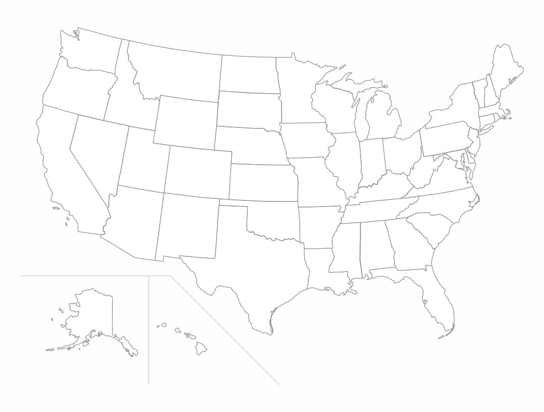 United States Map Template Free Download