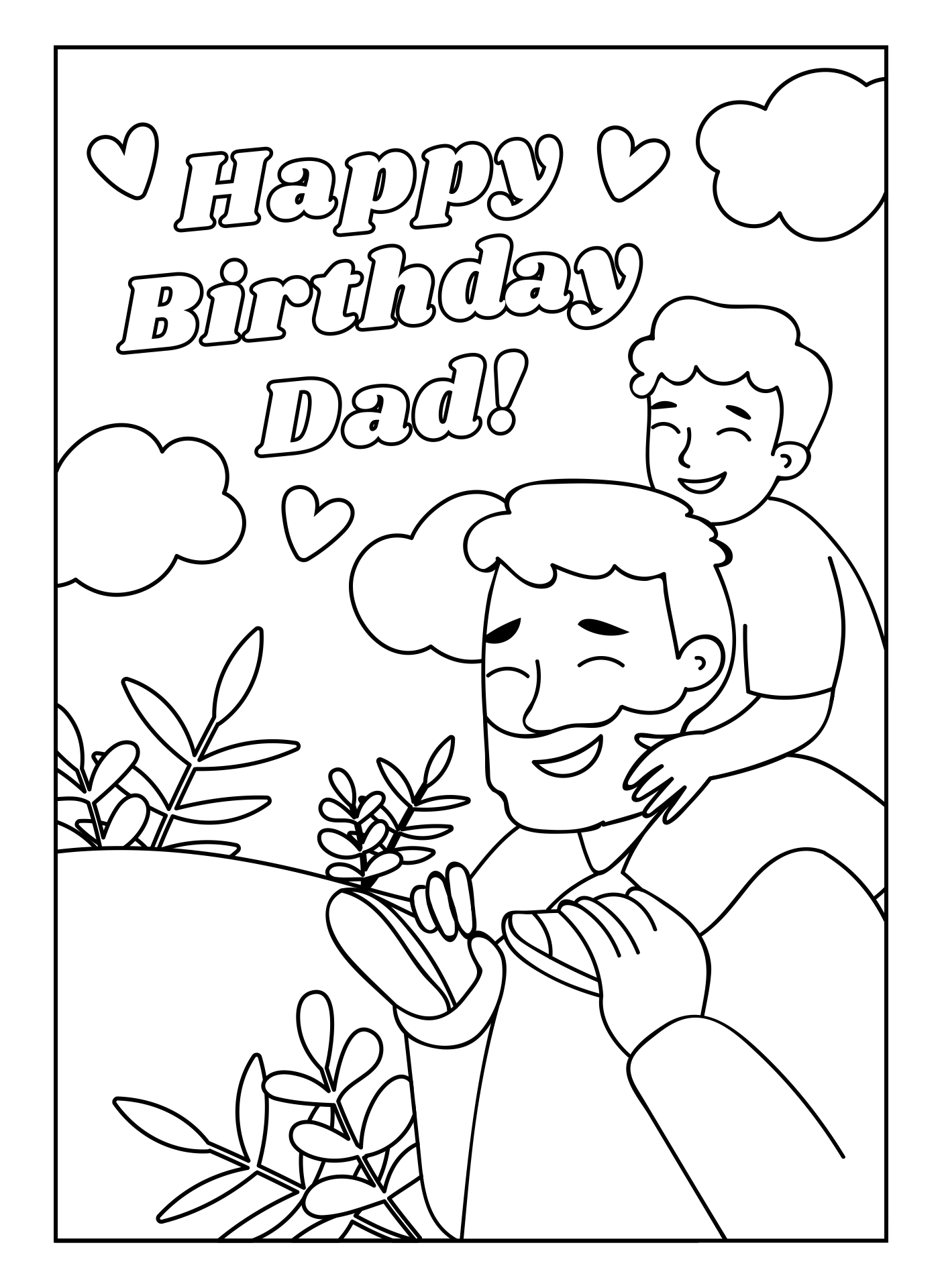 9 Best Images Of Printable Birthday Cards For Dad Happy Birthday Dad Cards Printable Free