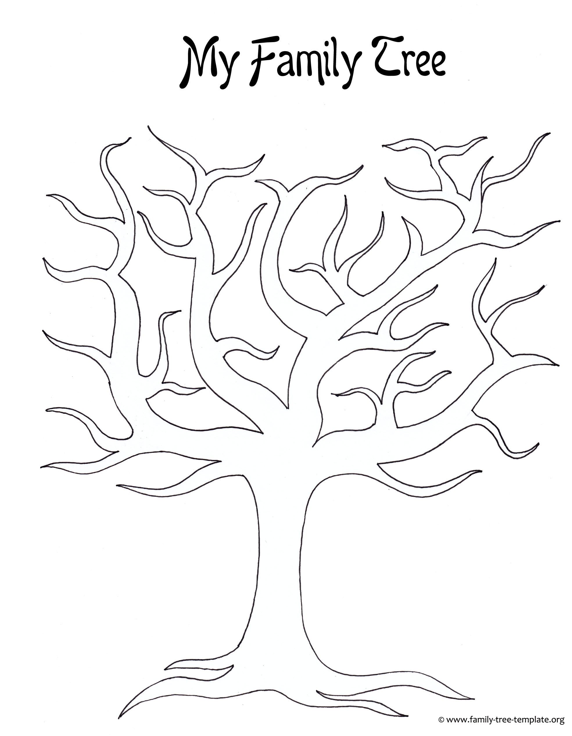 7 Best Images Of Family Tree Outline Printable Printable Family Tree Template Generation