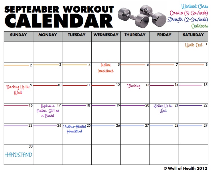 8 Best Images of Printable Blank Workout Calendar - Free Printable