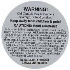 5 Best Images of Printable Warning Labels For Candles - Clear Candle