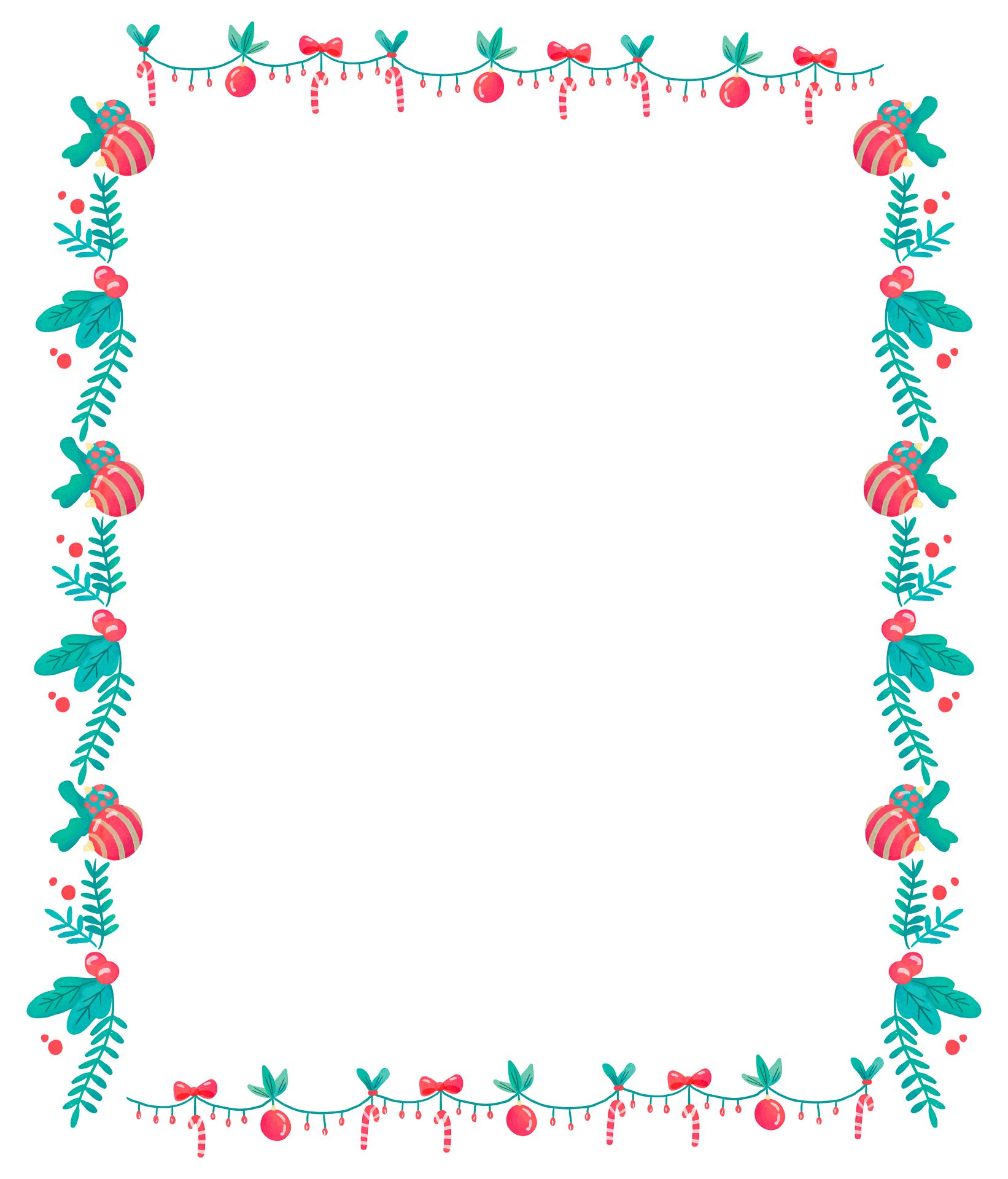 Free Printable Holiday Borders