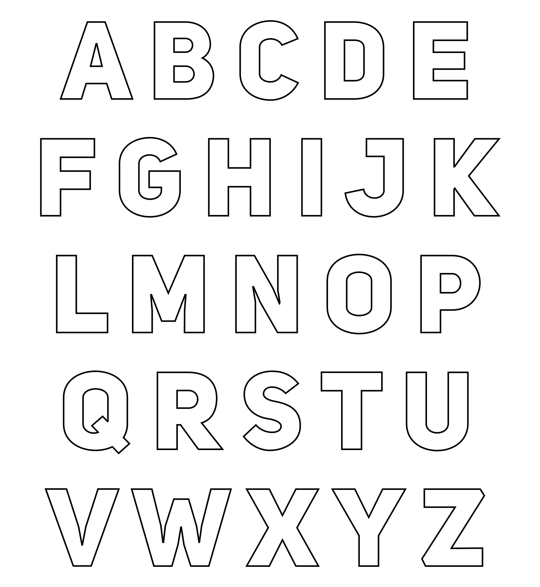Printable Letters To Cut Out Printable World Holiday