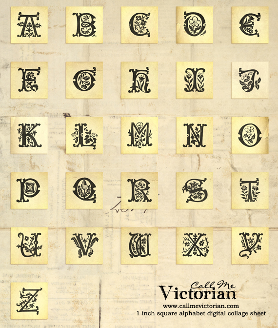 8 Best Images of Printable Vintage Alphabet Vintage Alphabet Flash