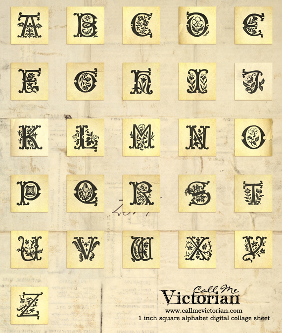 free vintage alphabet clip art - photo #24