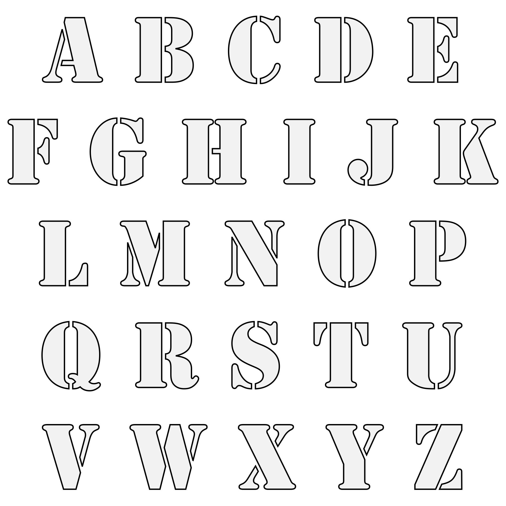 Printable Cut Out Letter Template Printable Templates