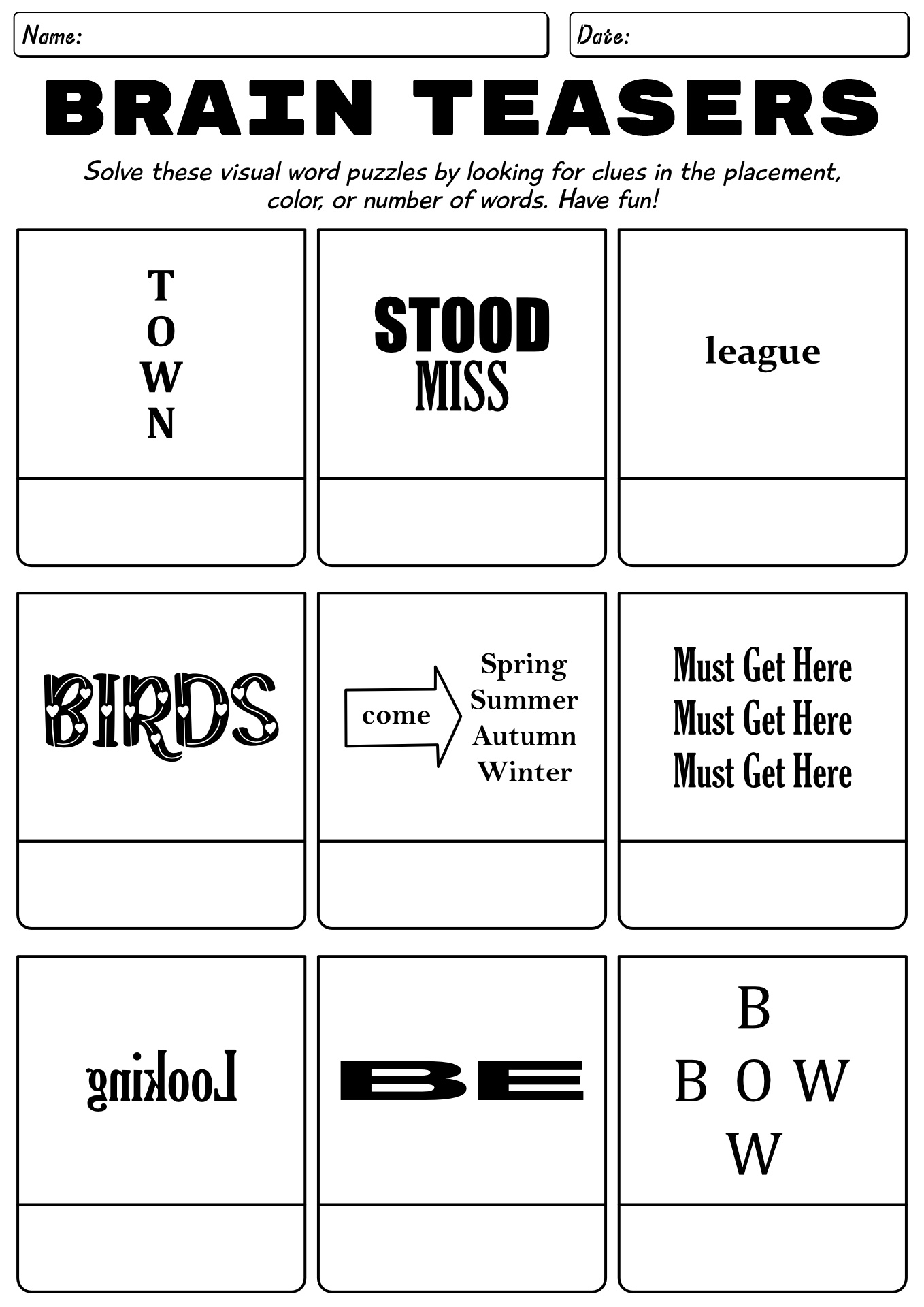5 Best Images Of Printable Brain Teasers Printable Brain Teasers With