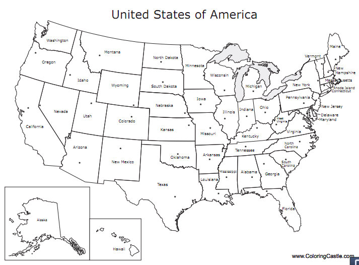 4 Best Images of Printable Color United States Map - United States