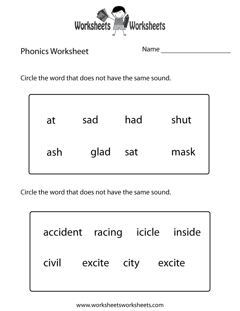 8 Best Images of Printable Worksheets For First Grade  1st Grade Printable Phonics Worksheets 