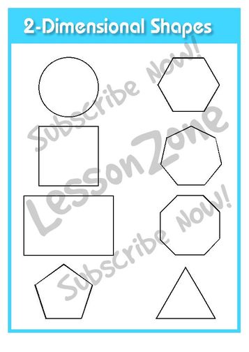 2 Dimensional Shapes Worksheet