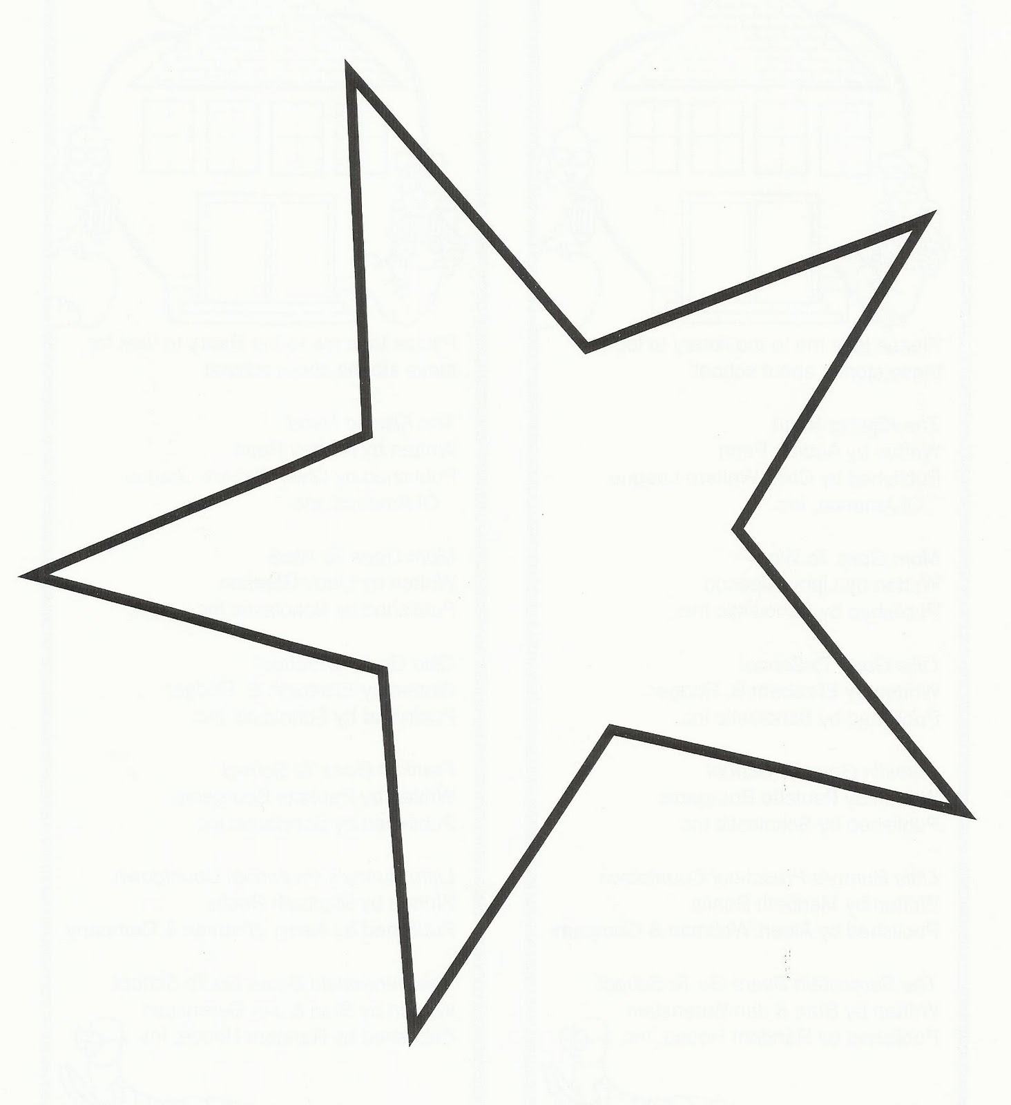 6 Best Images Of 5 Point Printable Star Pattern Star Pattern To Cut