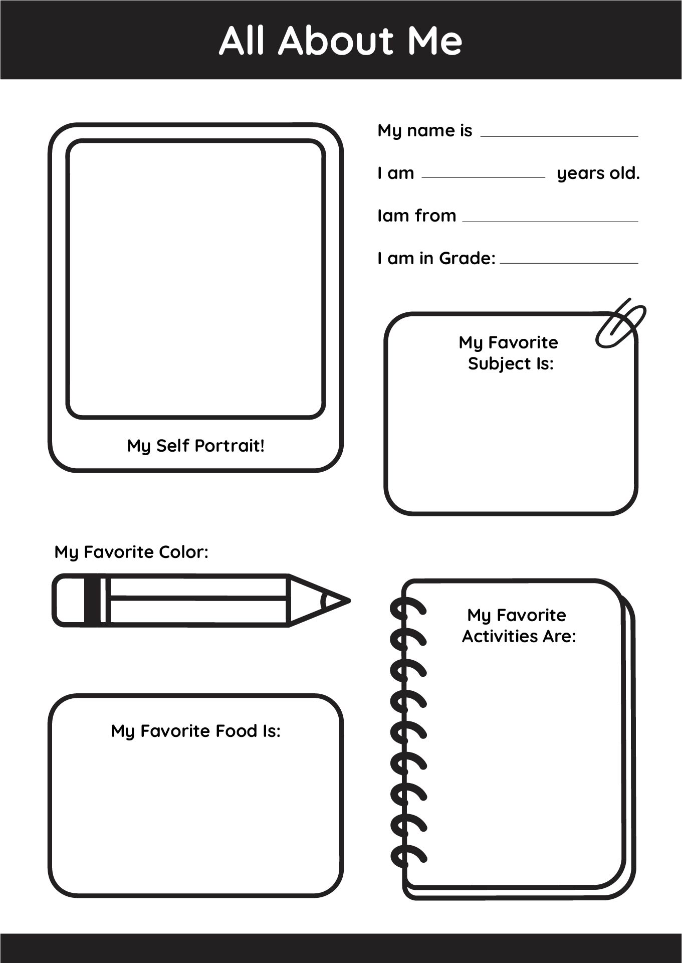 Free Printable Getting To Know You Worksheets