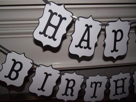 7 Best Images of Happy Birthday Banner Printable Black And White