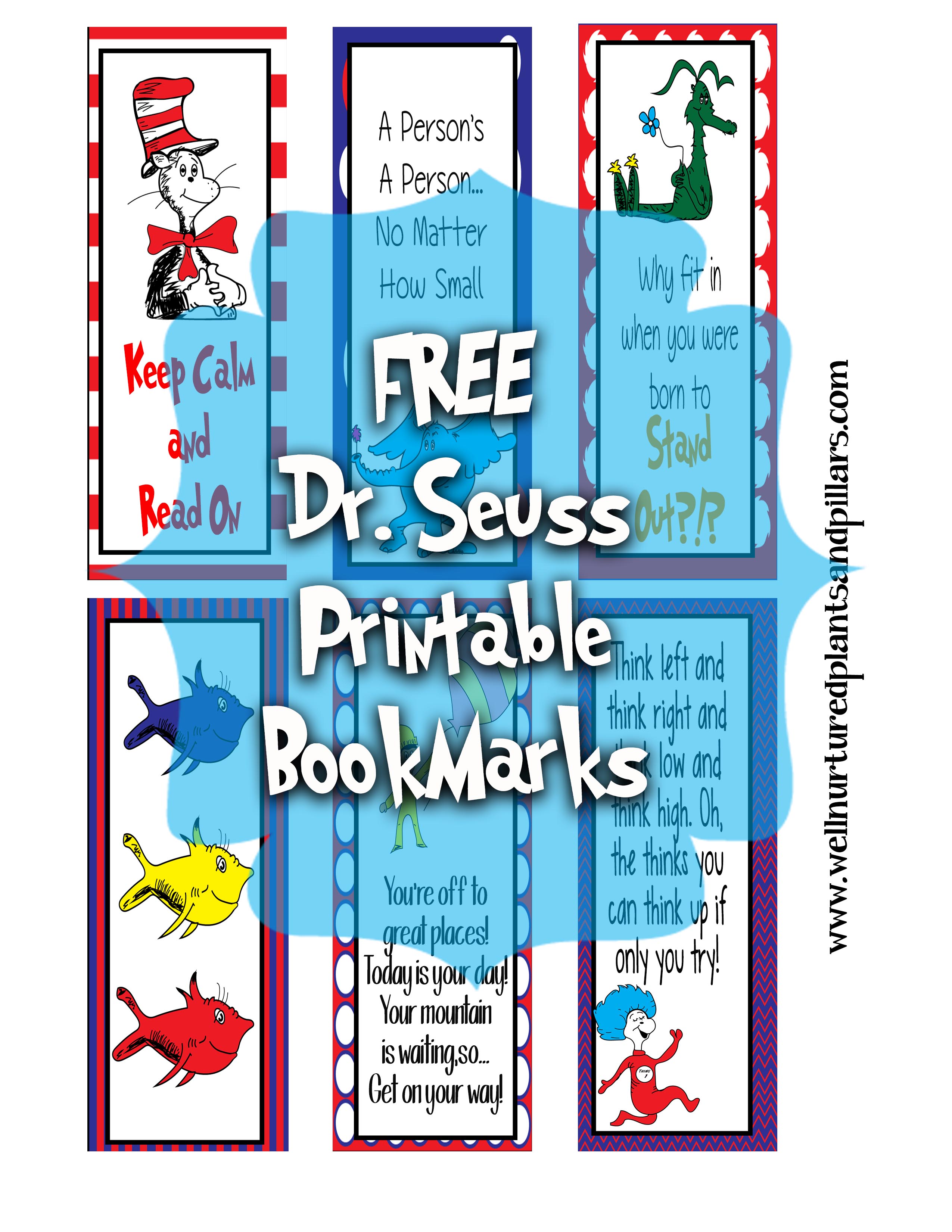 Free Printable Dr Seuss Bookmark Template