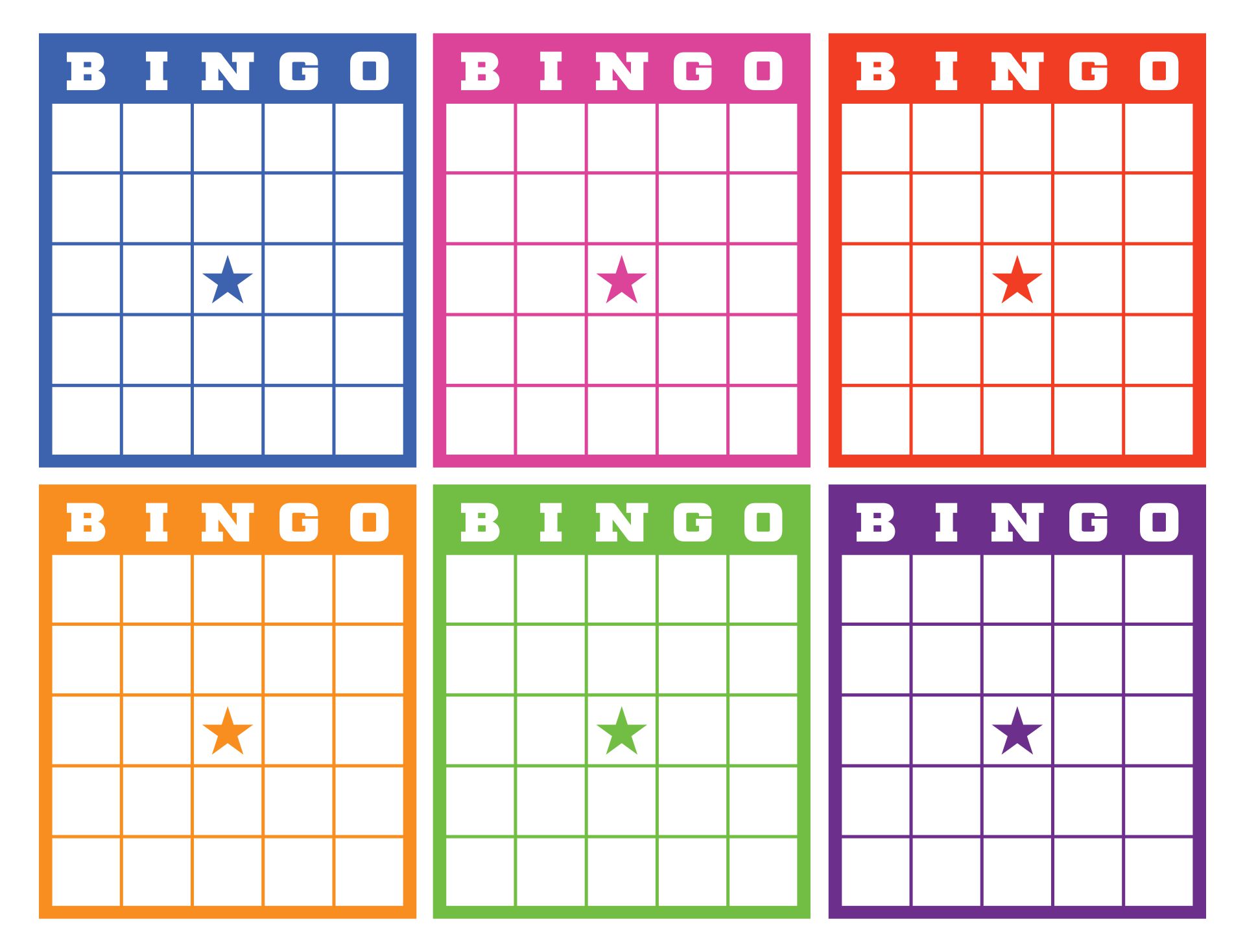 Free Printable Bingo Template Image