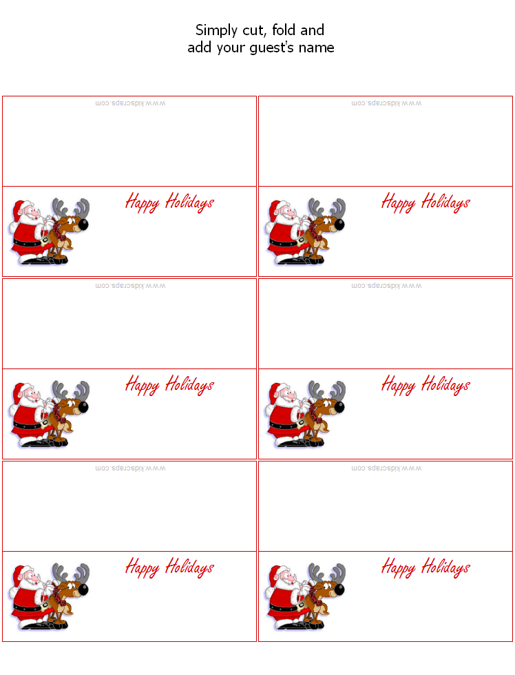 7 Best Images Of Printable Placecards Templates Free Wedding Place