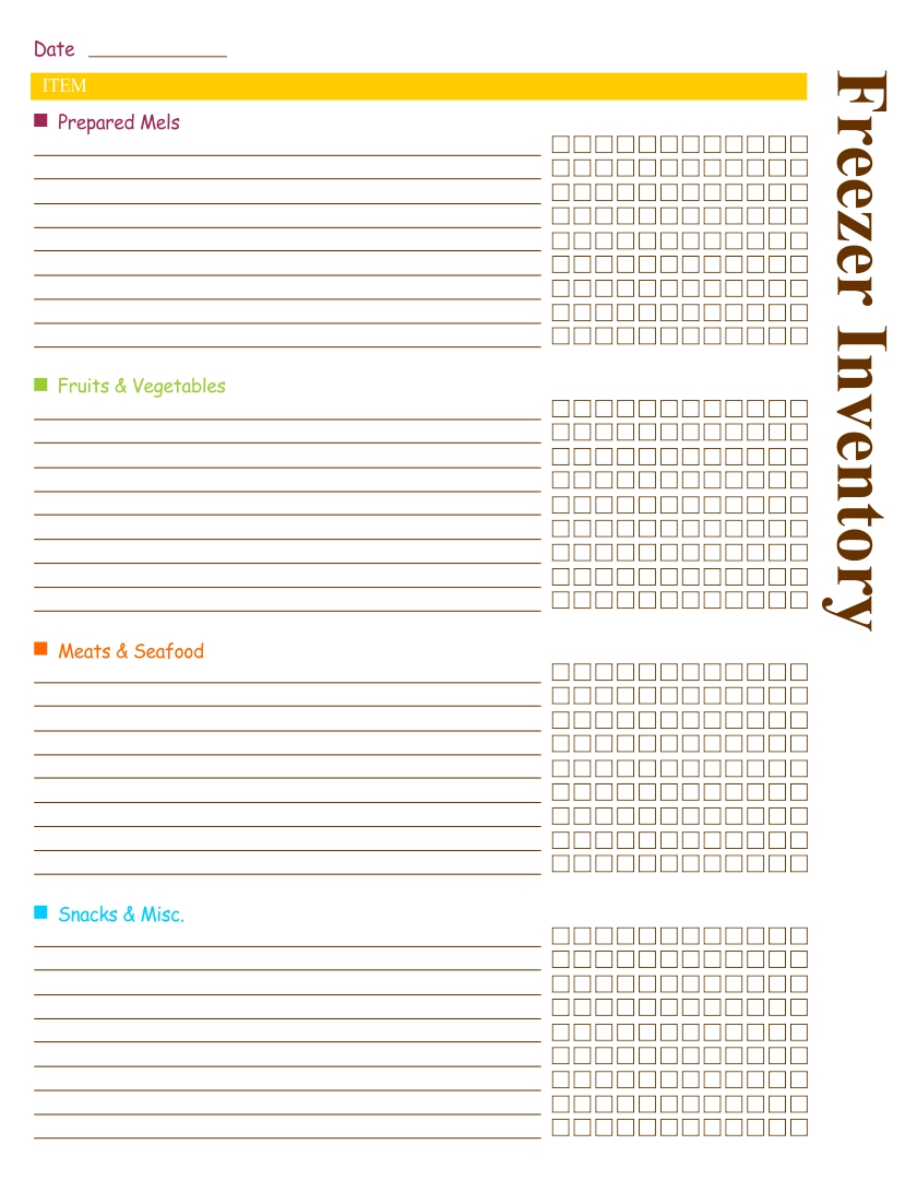 7 Best Images Of Refrigerator Inventory Printable Printable Pantry 