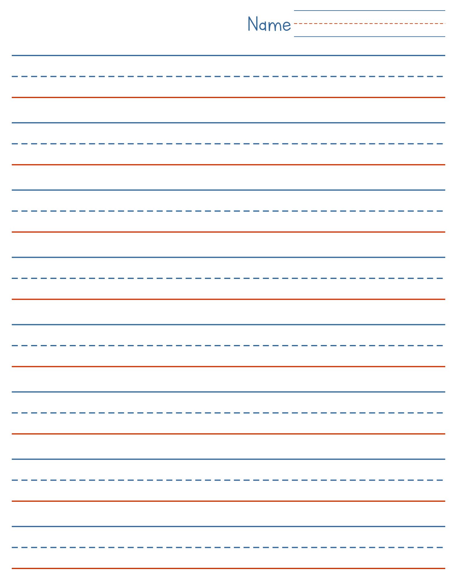 Downloadable Printable Kindergarten Writing Paper Get What You Need 