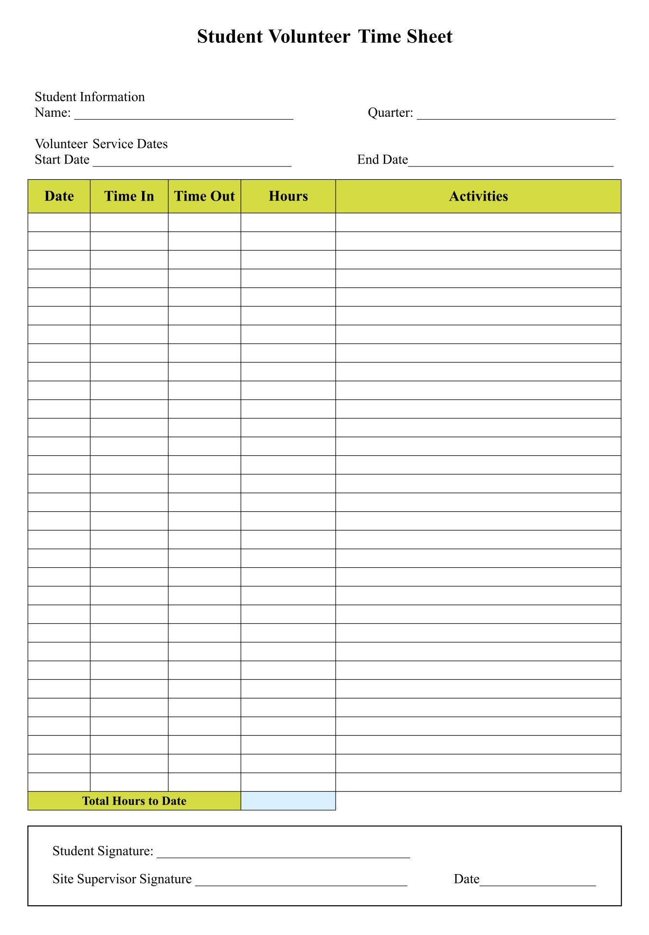 Timesheet Forms Free Printable Printable Forms Free Online