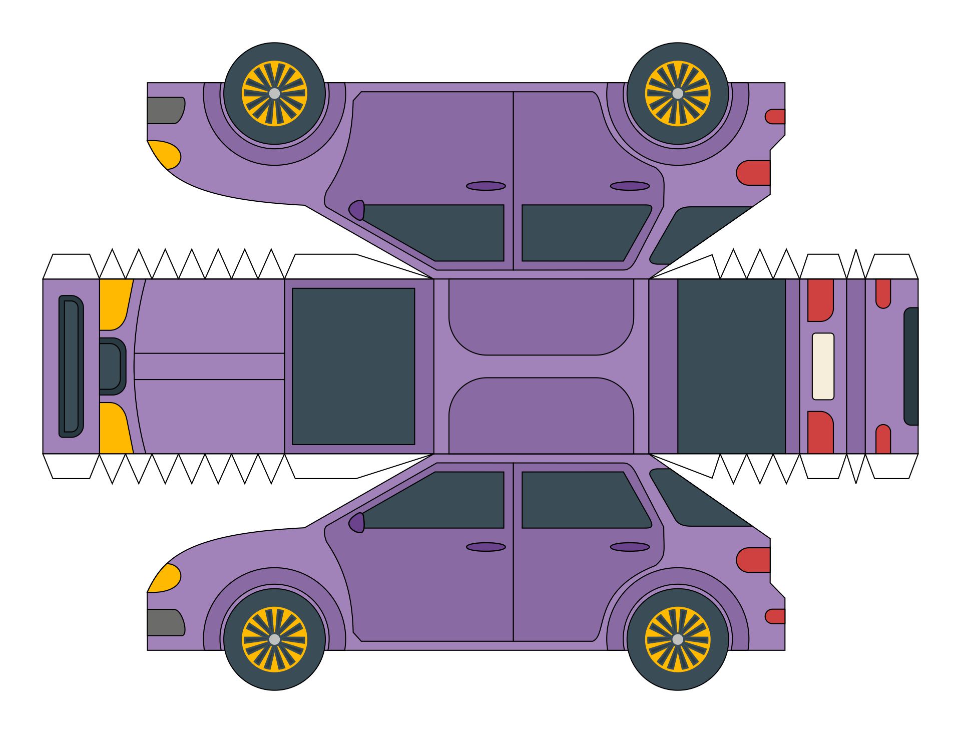 Printable Car Template Printable Word Searches