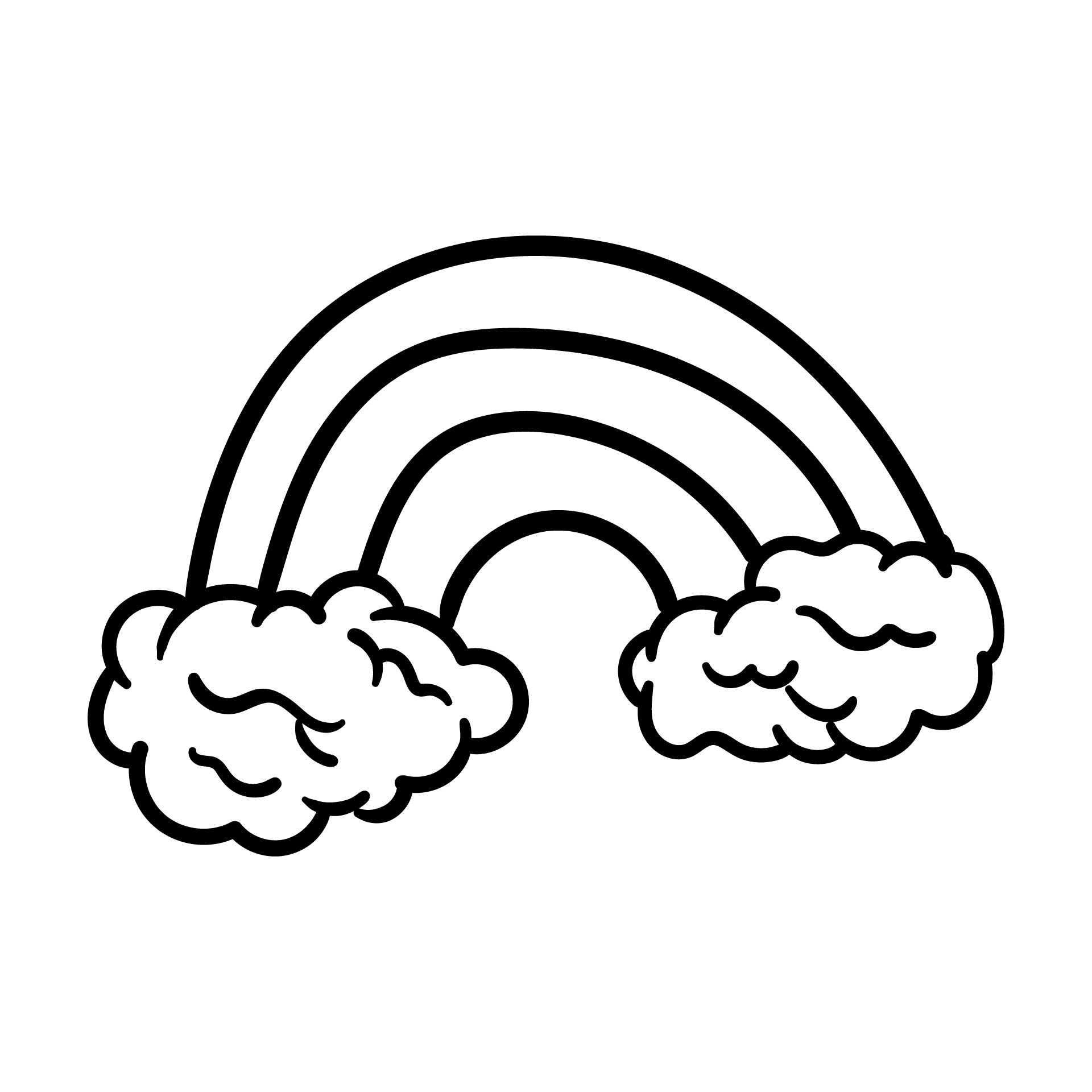 Rainbow Printable Coloring Pages