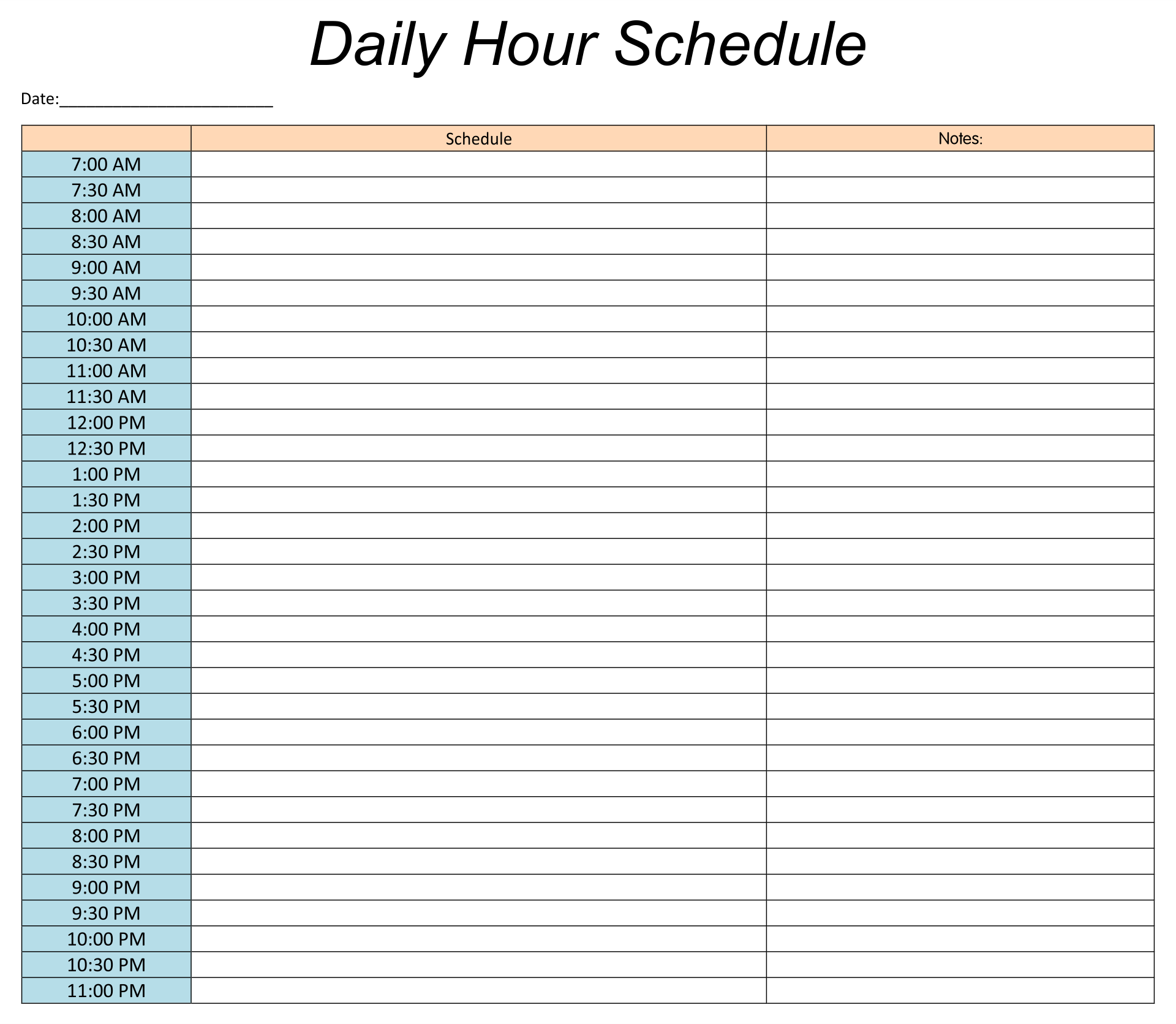 8 Best Images Of Printable Hourly Planner Free Printable Hourly