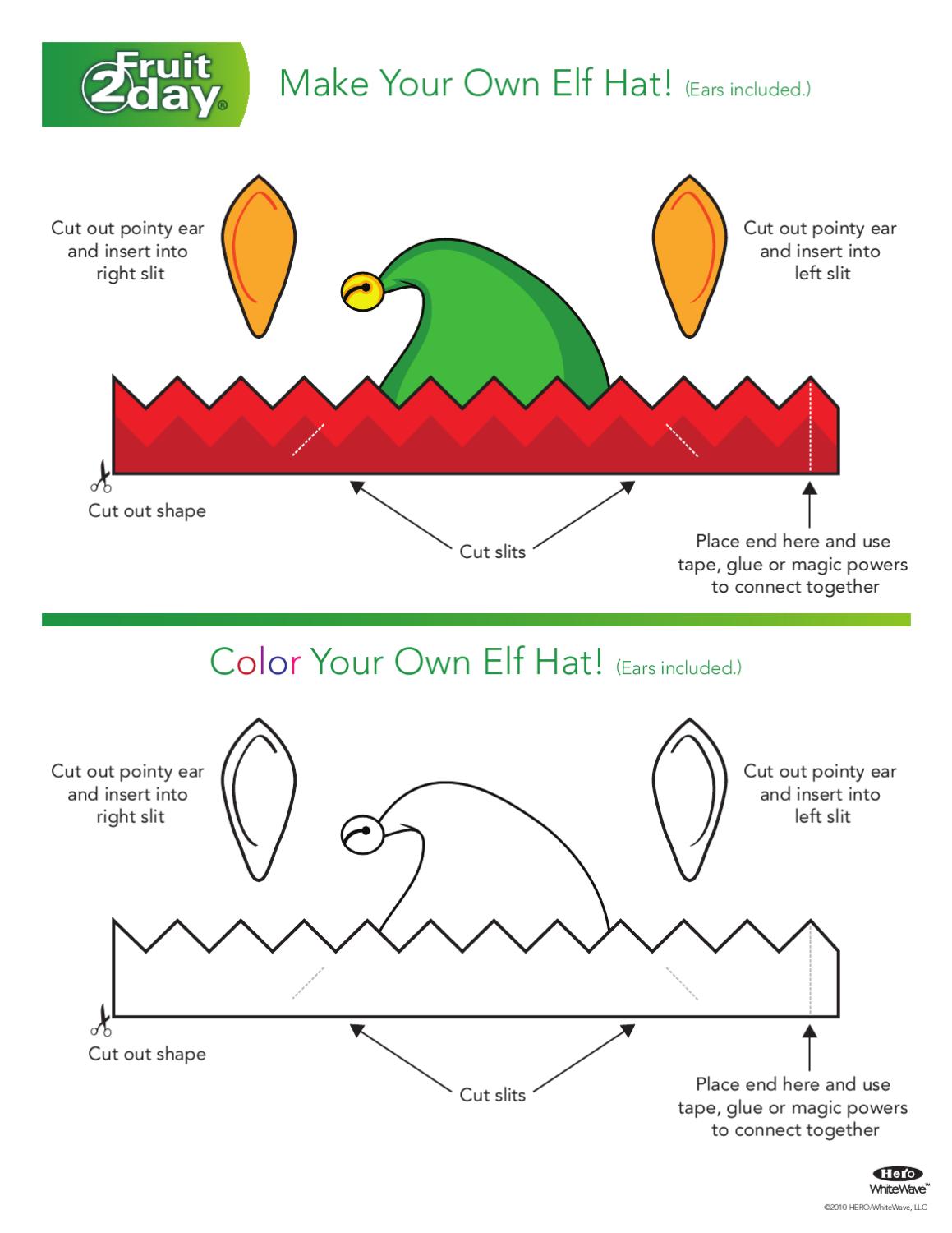 6 Best Images of Elf Hat Template Printable Elf Hat Cut Out Templates