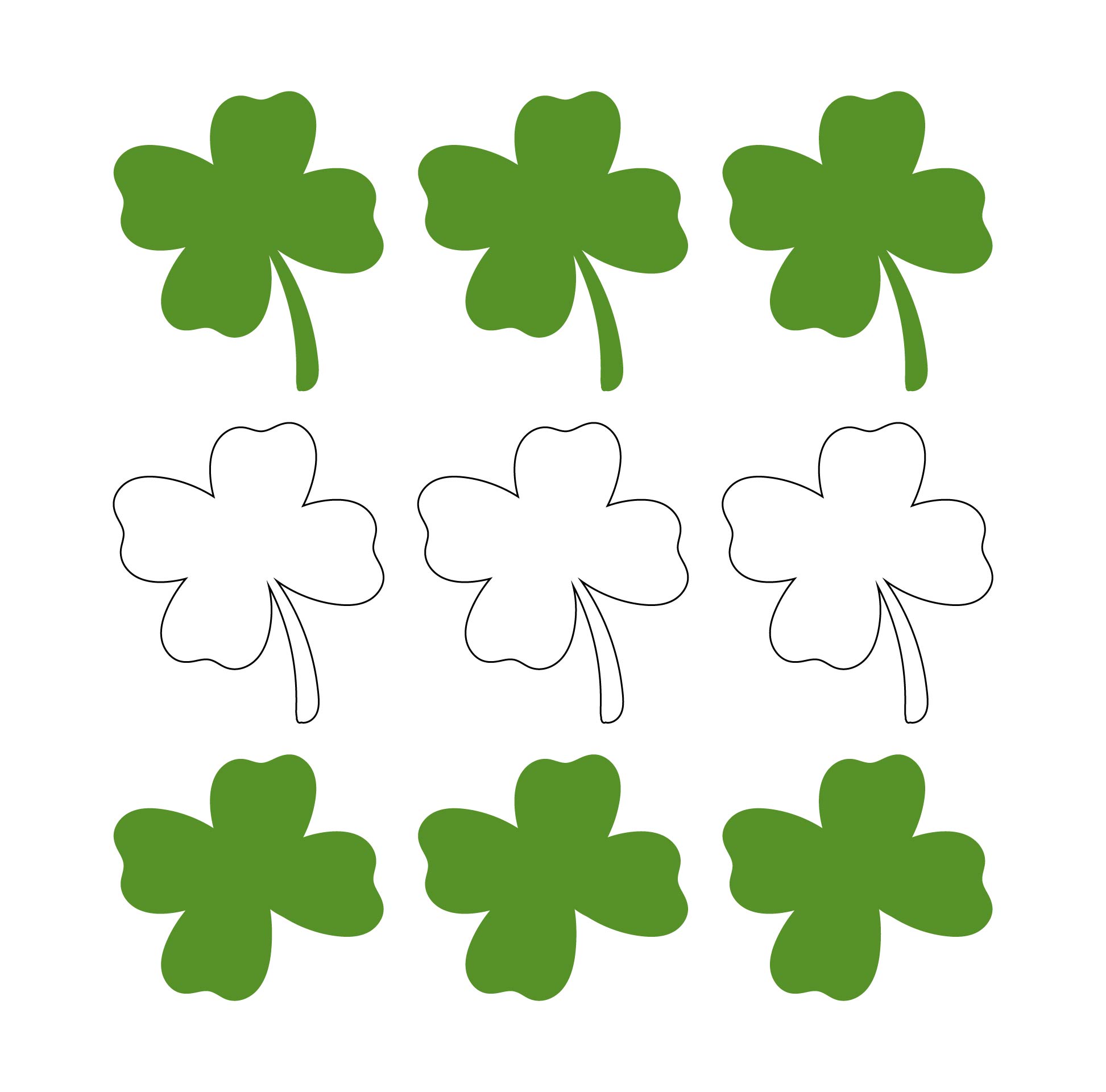 6 Best Images Of Shamrock Outline Printable Shamrock Outline Clip Art 