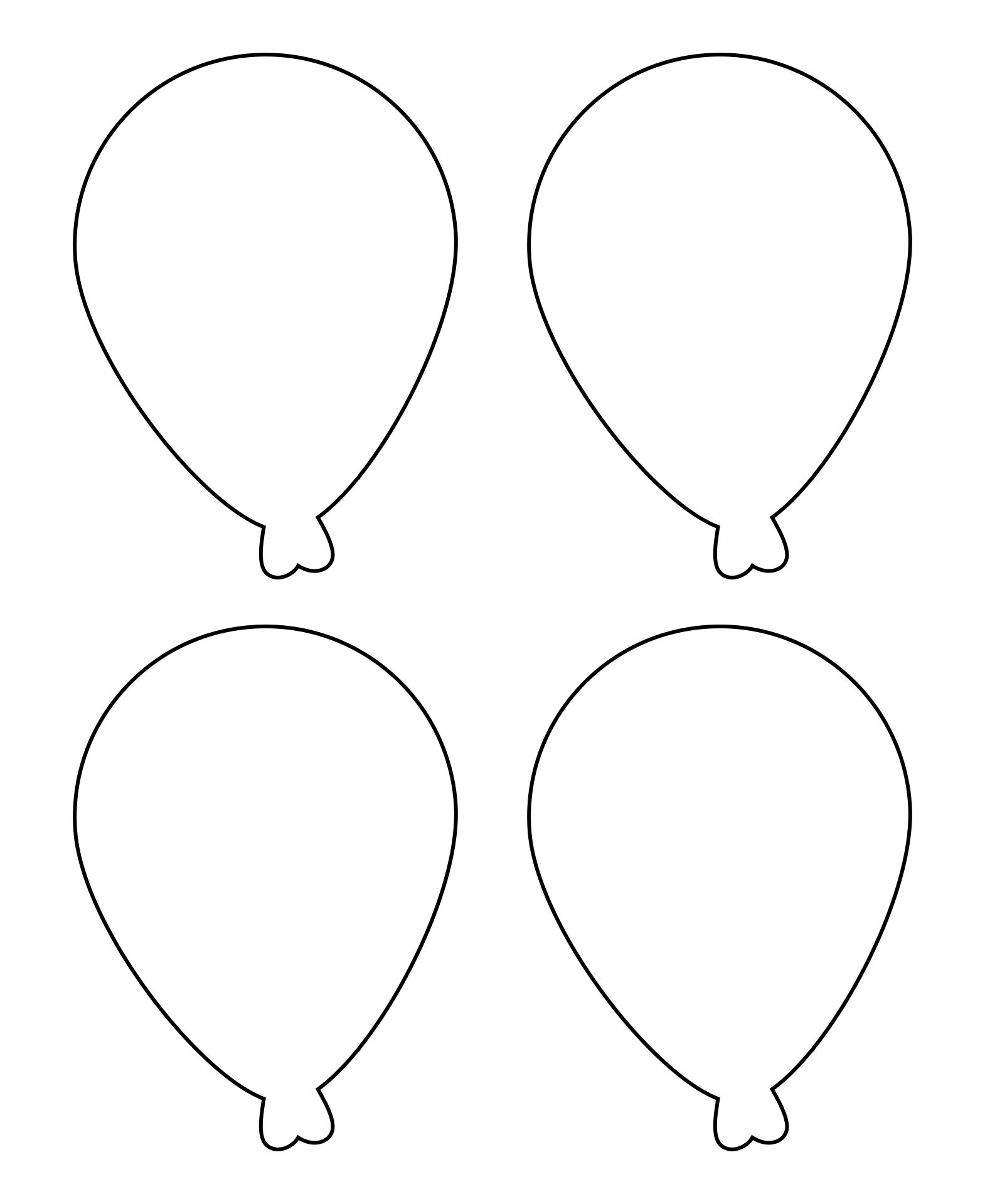 8 Best Images of Printable Balloon Cutouts Balloon Shape Template
