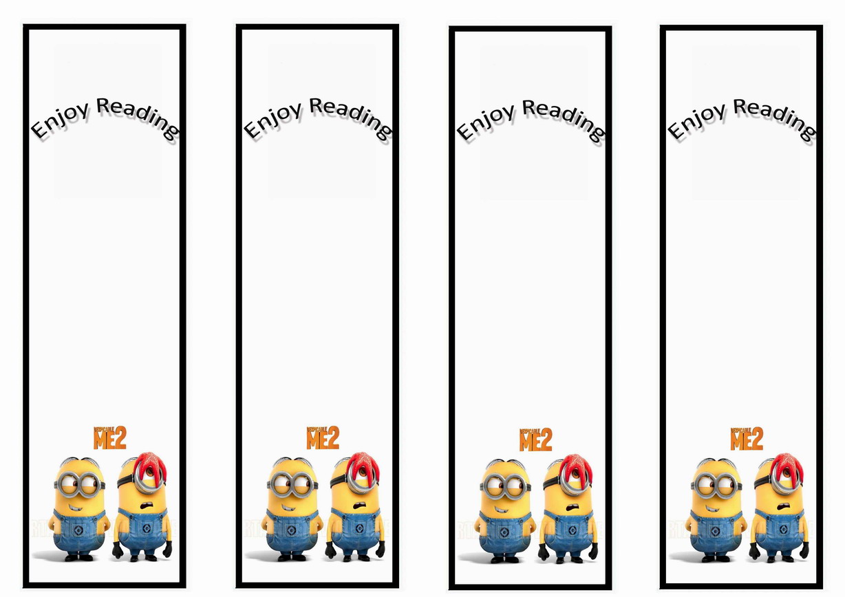 7 Best Images of Minion Bookmarks Printable Despicable Me Printable