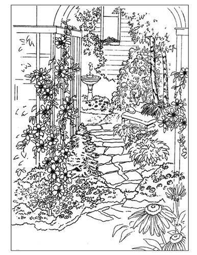fairy garden coloring pages for kids - photo #42