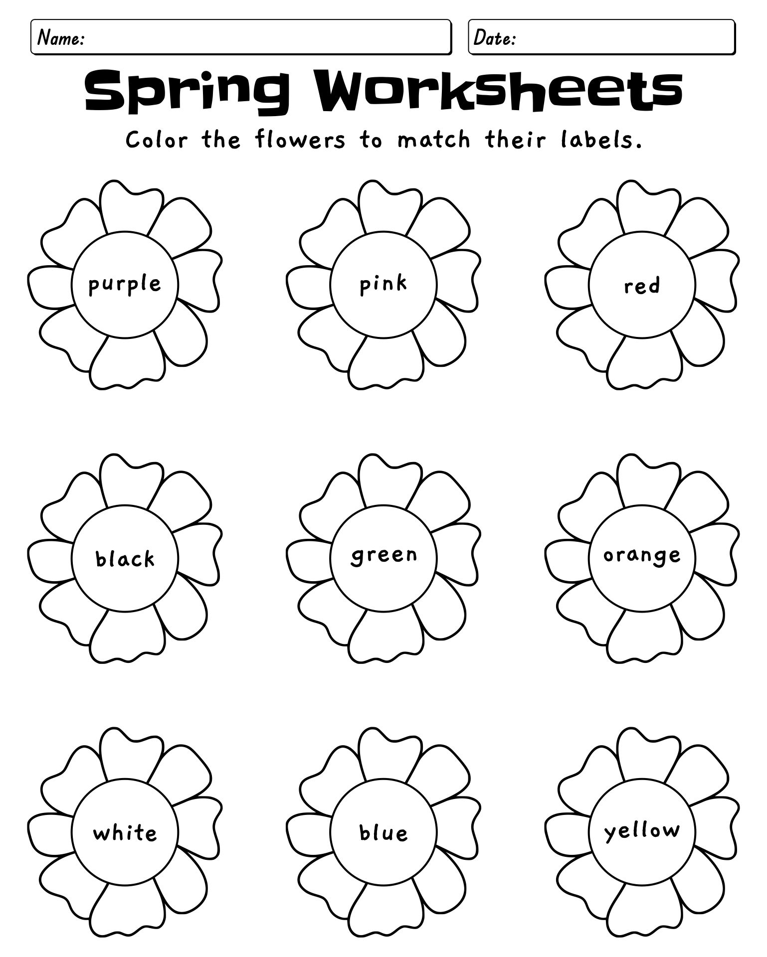 8 Best Images Of Spring Worksheets Printables Free Printable Spring 