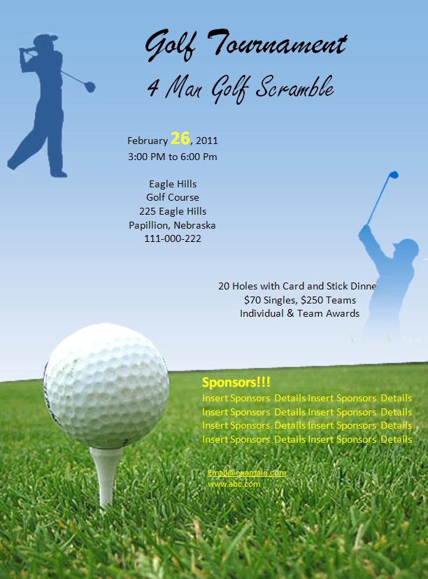 Golf Outing Flyer Template Word