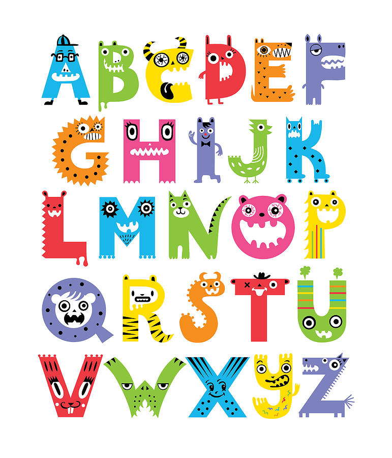 free monster alphabet clipart - photo #4
