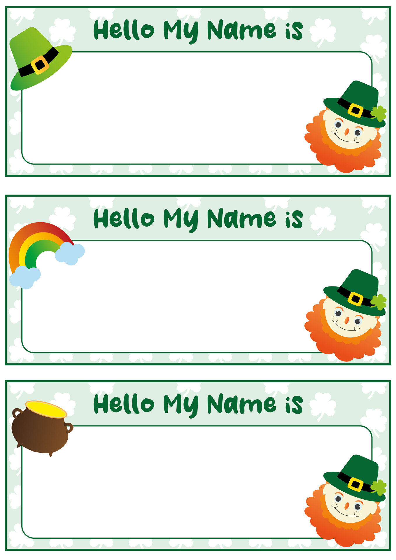 5 Best Images Of Kindergarten Name Tags Printable Name Tags St Patrick s Free Printable Name 